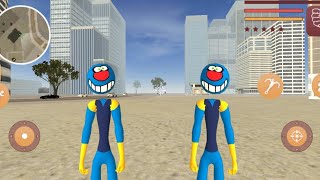 Oggy Stickman Rope Hero Vice Town Crime Simulator Android Gameplay HD screenshot 5