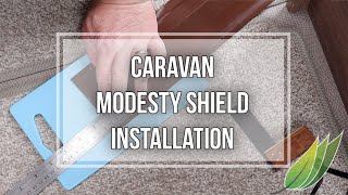 Installing caravan modesty shield on bathroom door