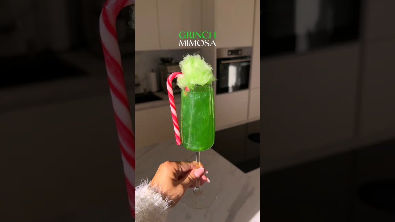 winter drink idea | grinch mimosa’s 🥂💚 | 