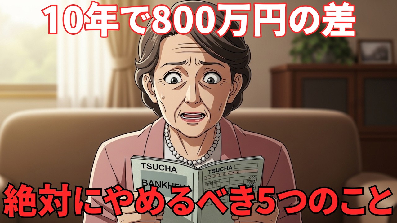 【70代】通帳が減る人が無意識にやってる5つ…やめたら不安が消えた【シニア】
