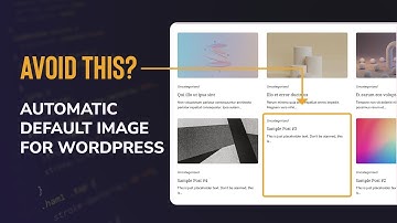 How to setup automatic default featured image in WordPress