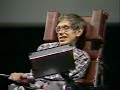 Stephen Hawking discusses Baby Universes, UC Berkeley 1988