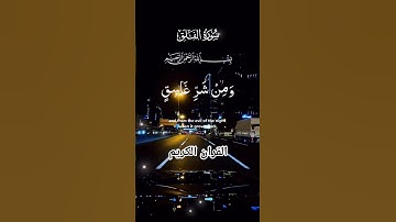 سورة الفلق #القرآن_الكريم #quran #foryou #islamicvideo #malikzaheerd3t #shortvideo