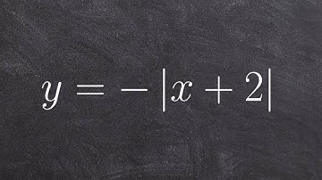 Graph a absolute value equation with a reflection and horizontal translation