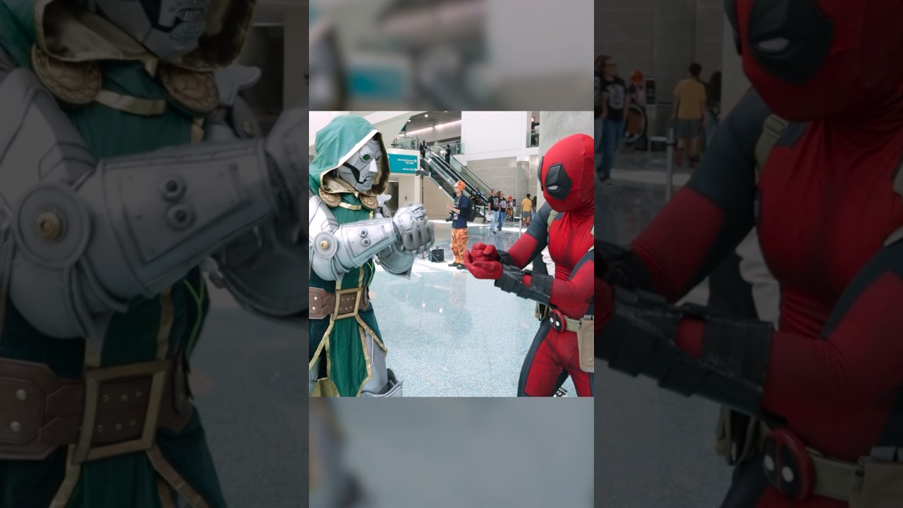 Deadpool vs Doctor Doom 🪨 🗞️ ✂️ #deadpool #doctordoom #cosplay