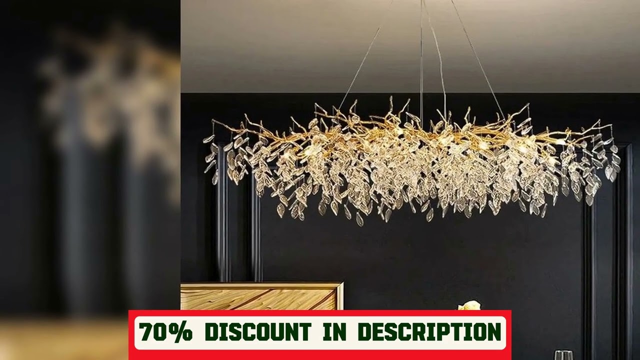 A must-have product! Luxury Gold Crystal LED Chandeliers Living Dining Room Bedroom Lighting Lustr