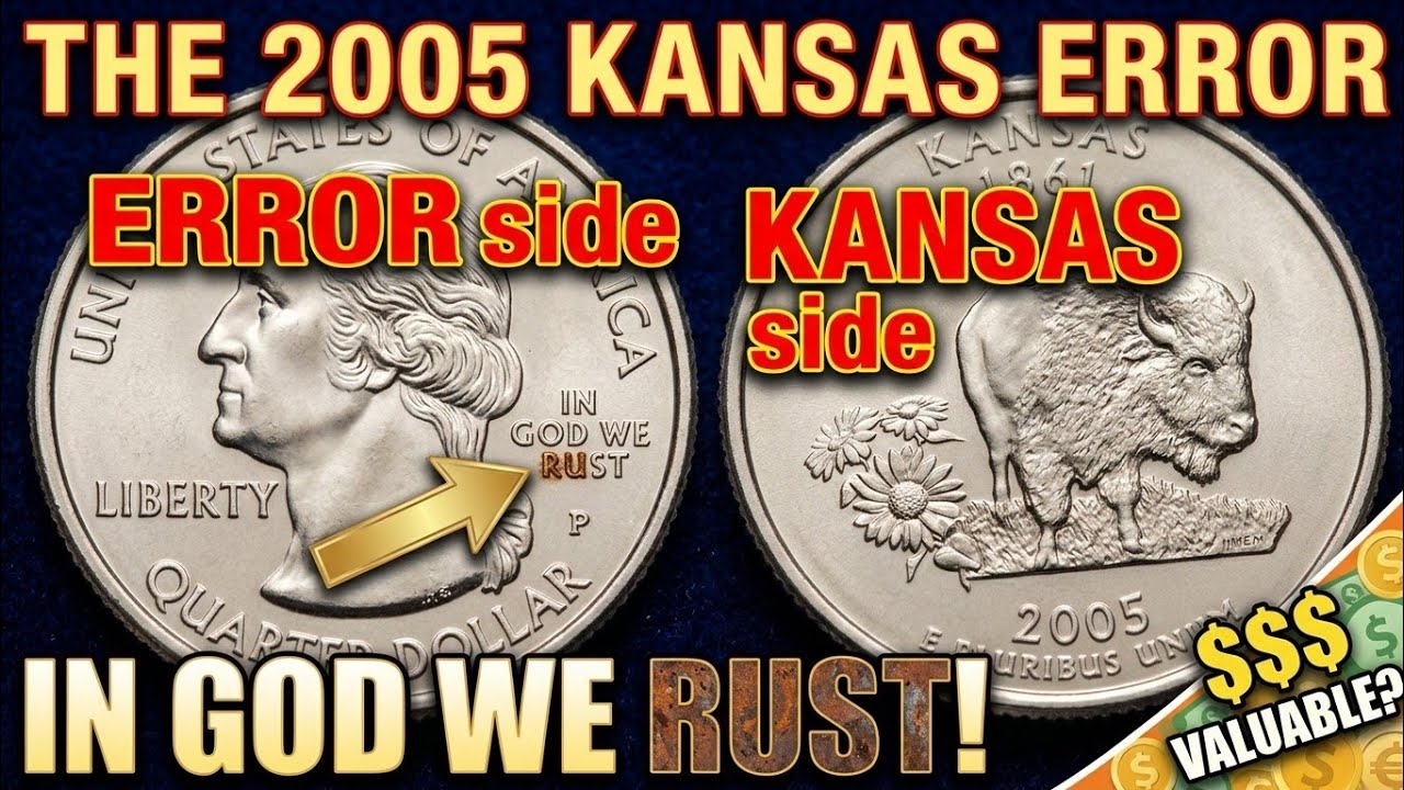 2005 Kansas “In God We Rust” Quarter Worth Thousands? Rare Error