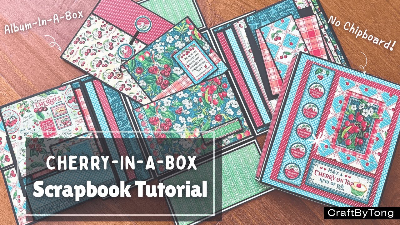 Easy Scrapbook Album Base 🍒 | No Chipboard! Album-in-a-Box DIY Tutorial