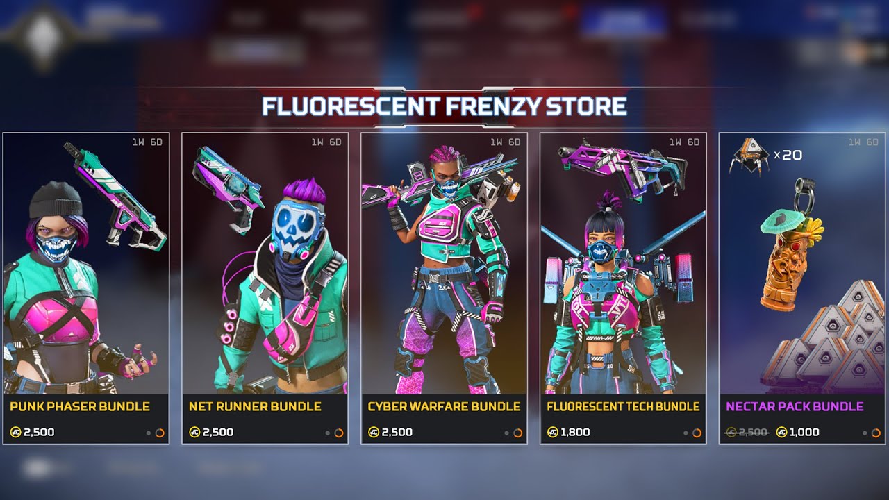 NEW Fluorescent Frenzy Store Items - Apex Legends