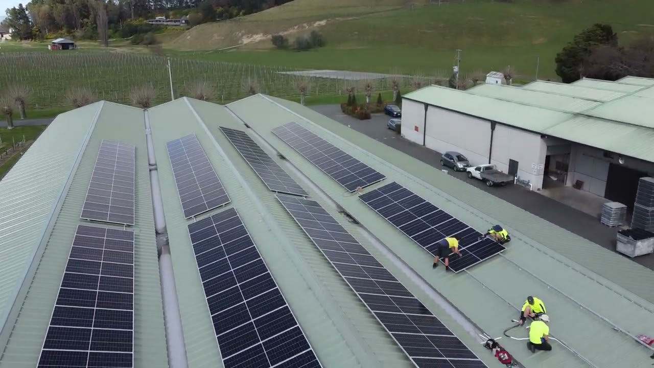 Mission Estate Winery - Freenergy Ltd, Installing 63kW of solar, generating 75,000 kwh/year