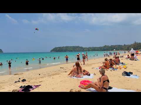[4K] Kata Beach & Kata Noi Beach🇹🇭 Walking Tour on a Hot & Sunny Day | Phuket, Thailand