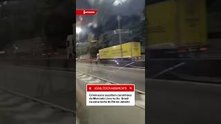 Assalto a caminhões do Mercado Livre na Avenida Brasil | Cidade Alta RJ