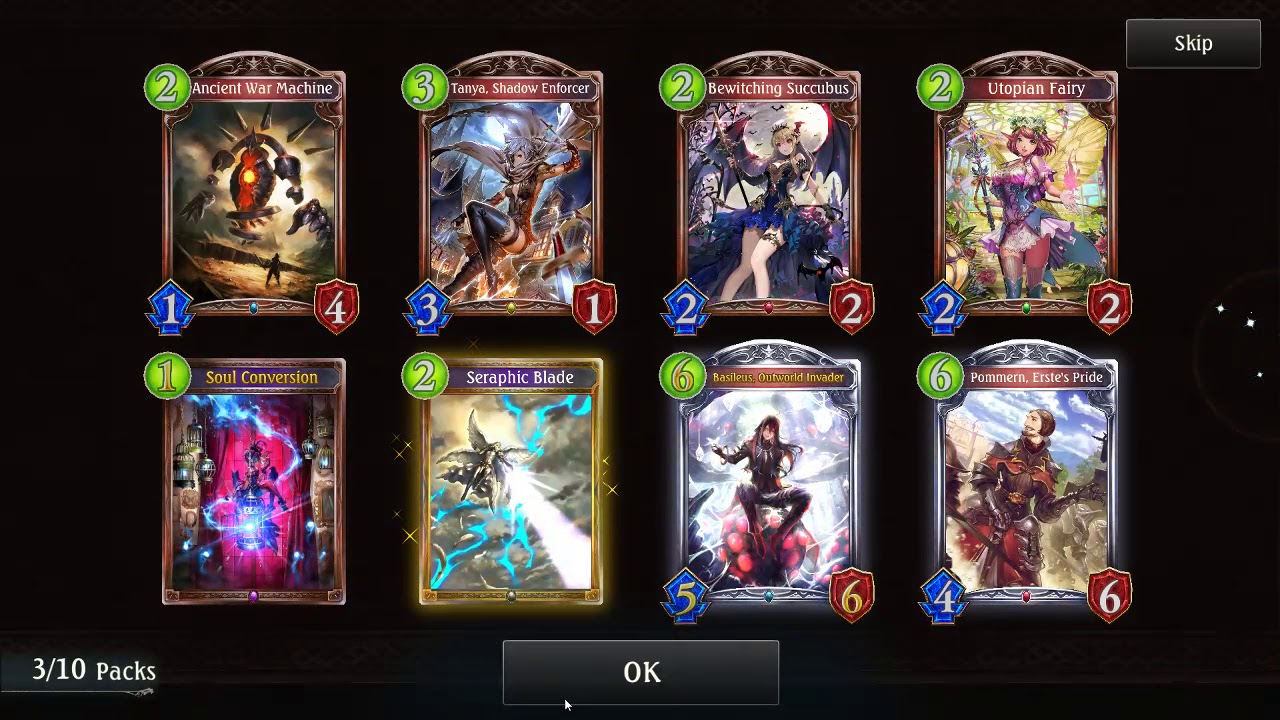 Opening 180 Shadowverse Brigade of the Sky Packs
