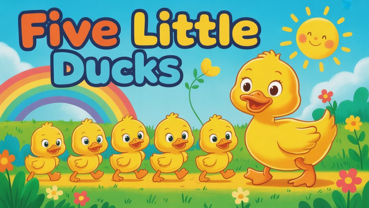 Five Little Ducks | Upbeat Ukulele Dance – Count 1 2 3 4 5