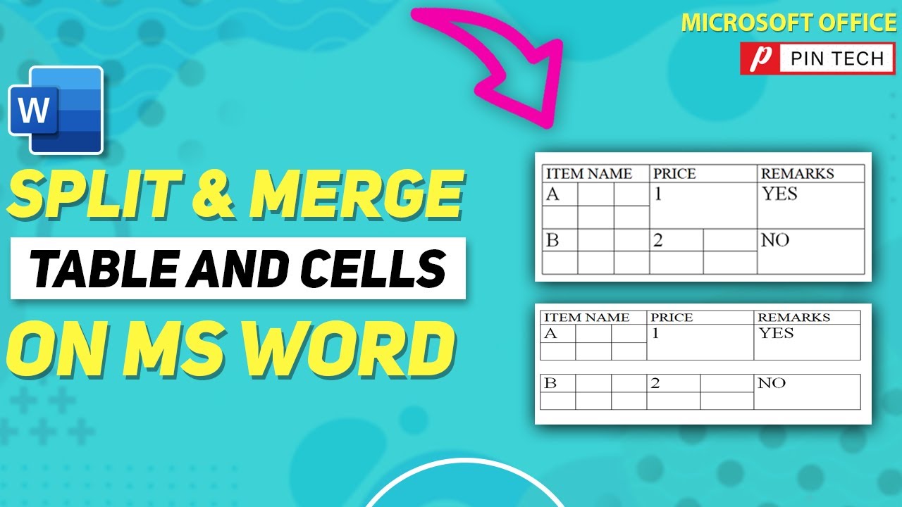 how to split and marge cells of table on Microsoft word | F HOQUE ...