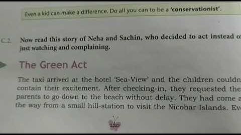 DAV nahan, class 5 ,English reader, unit 5 ( c) ,  The Green Act( part 3)