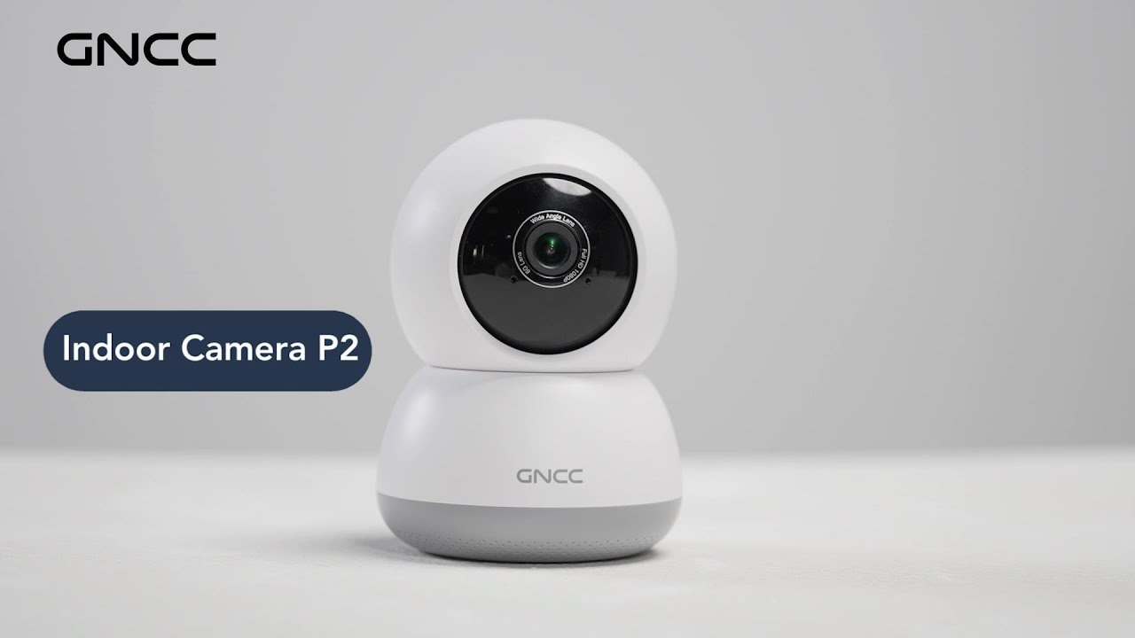 P2 - GNCC Caméra de surveillance WIFI, 1080P vision nocturne et audio  bidirectionnel, rotative 355°Pan/Tilt, suivi de mouvement