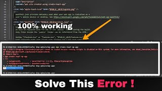 npm cannot be loaded because running script is disabled | Set Execution Policies| Error Solved