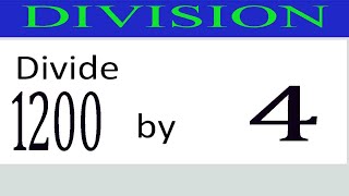 Divide 1200 by 4