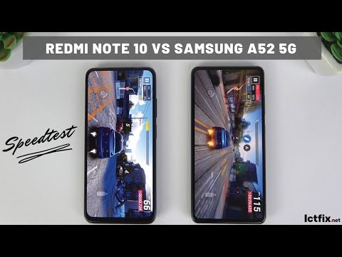 Xiaomi Redmi Note 10 vs Samsung Galaxy A52 5G | Fingerprint Test, SpeedTest, Camera Comparison
