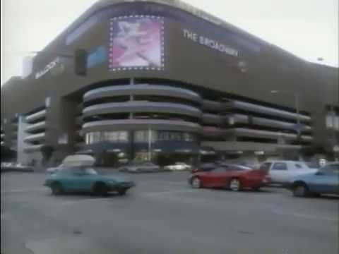 1980s Los Angeles Beverly Center Mall and Cineplex Cinema 