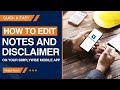 How to Edit Notes &amp; Disclaimer Fields in Your Cost Estimator App