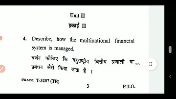 international finance 2022 question paper mcom  gurugram university | previous year question paper