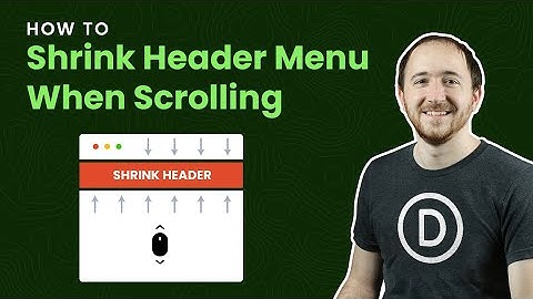 How To Shrink The Divi Header Menu When Scrolling