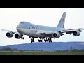 ✈ Windy landing Boeing 747-8 Qatar Cargo at Paris CDG airport LFPG