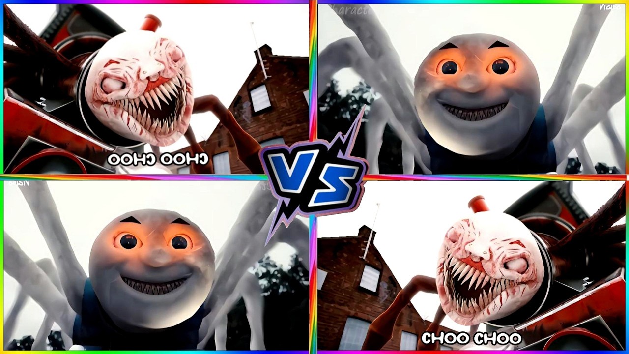 CHOO CHOO CHARLES EXE 🆚 TRAIN THOMAS EXE 🆚 CURSED THOMAS MONSTER ❄️TILES HOP 32