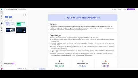 Build a Toy Sales & Profitability Dashboard in 2 Minutes with AI - Bricks Tutorial