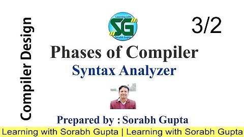 3.2 Syntax Analyzer (Parser) with example | Part -3/2 | Phases of Compiler | Compiler Design