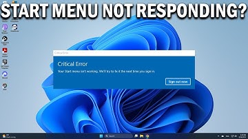 How To Fix Start Menu Not Responding After Latest Update on Windows 11 & 10 - Easy Fix