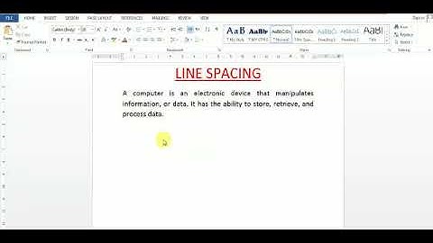 Line Spacing in Ms  Word Grade 4 Computer Dated 09 11 2020