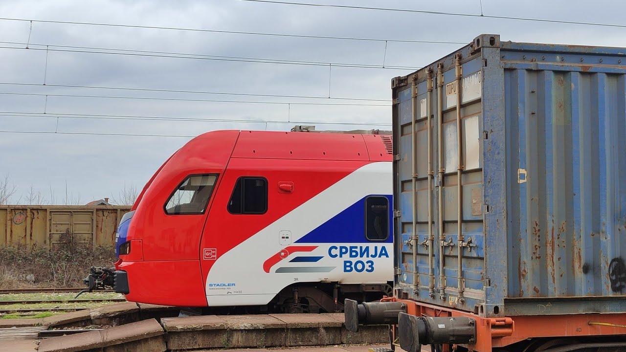 Various trains at Velika Plana Station - Lots of Stadler FLIRT  trains and more
