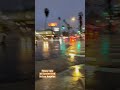 Heavy rain-at Sunset Blvd in Los Angeles