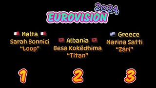 EUROVISION 2024 2ος ΗΜΙΤΕΛΙΚΟΣ ΜΑΛΤΑ, ΑΛΒΑΝΙΑ, ΕΛΛΑΔΑ