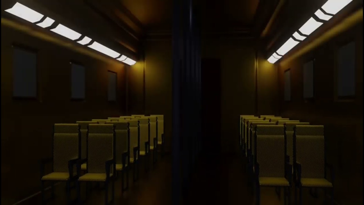 Train scene animation created in blender. 