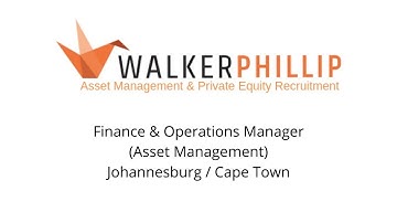 Finance & Operations Manager (Asset Management)