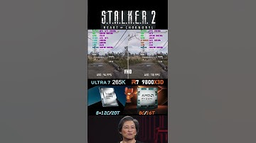 CORE ULTRA 7 265K VS RYZEN 7 9800X3D STALKER 2 FHD | #ultra7265k #r79800x3d #cpu