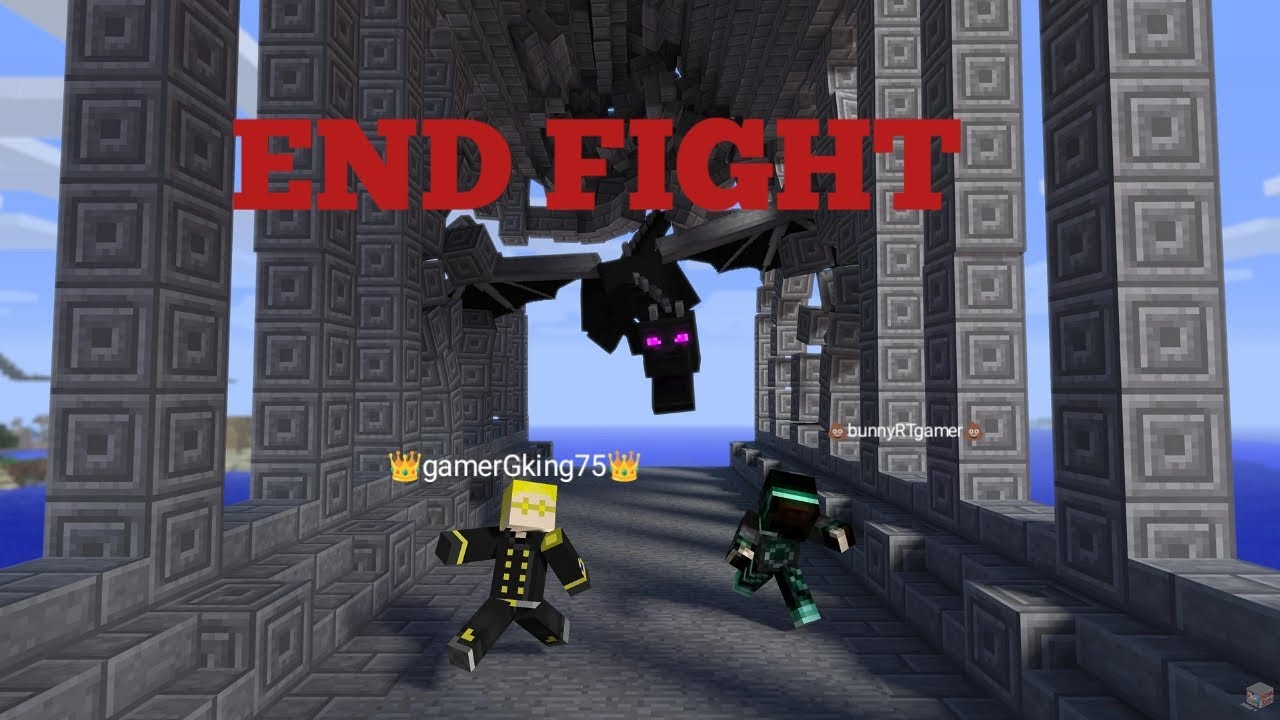 Minecraft END fight with bunnyRTgamer #gaming #minecraft - YouTube
