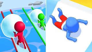Snow Race Vs Aquapark.io 🌈🌈Max Levels New Update Android IOS Gameplay FF12 screenshot 5