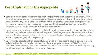 Talking to kids about COVID 19