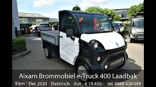 Aixam e-Truck 400 Laadbak 9km als NIEUW vol elektrisch