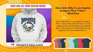 Nice Hello Kitty X Los Angeles Dodgers Pitch T-Shirt
