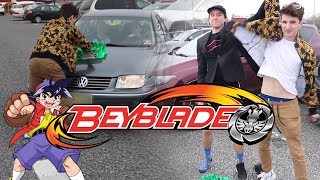 Challenging students to beyblade battles