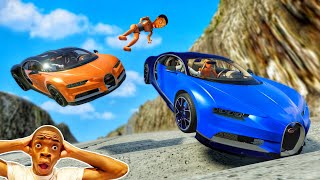 картинка: Bugatti Chiron против спуска 😱 - [BeamNG.Drive]