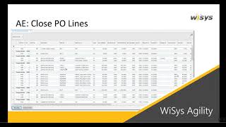 Agility Explorer Close PO Lines for Macola