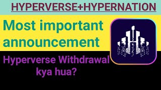 Hyperverse+Hypernation most important announcement