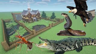 How To Make an Anaconda, Ant, Crocodile, and Eagle Farm in Minecraft PE